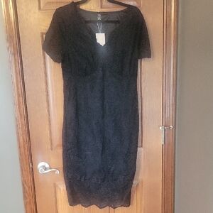 Elegant Black Lace Dress